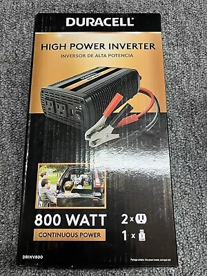 Duracell 12V Inverter 800watt Continuous Power DRINV800 NEW • $44.99