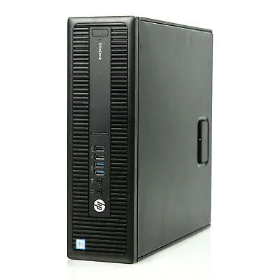 HP Elitedesk 800 G2 Desktop PC SFF I5-6500 3.2GHz 8GB RAM 256GB SSD Win 10 • $99.99