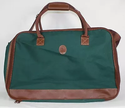 NWOT Vintage 90s Polo Ralph Lauren Green Long Weekender Duffle Bag Travel • $83.45