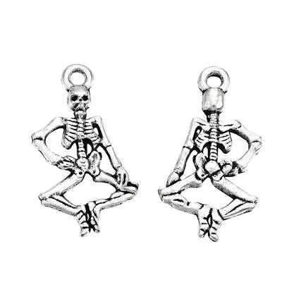 £2.60 • Buy X20 Tibetan Silver Halloween Skeleton Charm/Pendant Make Earrings Jewellery