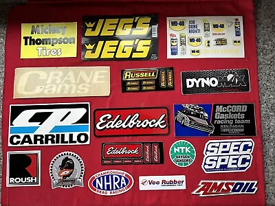 Lot Of 18 Vintage Racing Decals Stickers Jegs Roush Nhra Crane Cams Old Skool #2 • $20.50