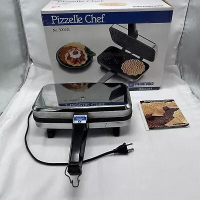 VTG Vitantonio Pizzelle Chef 300 NS Non Stick Iron Tested & Working W/ Box USA • $99.99