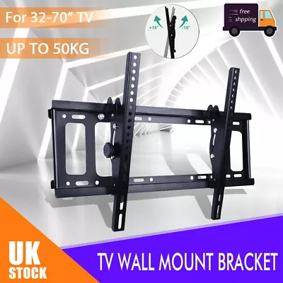 Slim TILT TV Wall Bracket Mount For 32 40 42 50 55 60 65 70 Inch Plasma LED LCD • £10.79