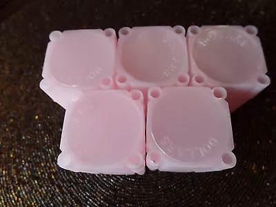 5 Pink Dollar Large/ Silver Coin 38.1 Mm Size Safe Plastic Square Tube • $10.45