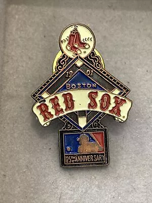 Boston Red Sox Pin MLB Baseball 125th Anniversary Rare Vintage W/ Card • $12.99