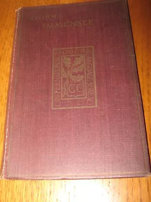 Immensee By Theodor Storm Edited By Minckwitz & Wilder - Ginn & Co HC (1903) • $16