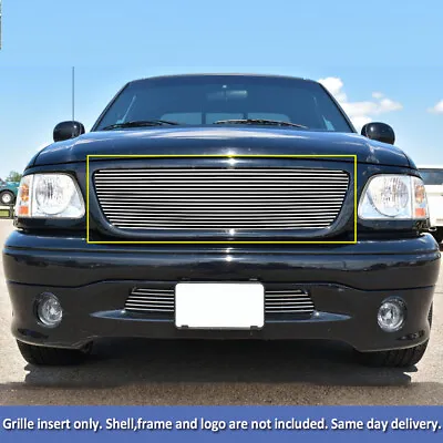 For 99-03 Ford F150/Lightning/Harley Davidson Upper Billet Grille Polishe Silver • $79.99