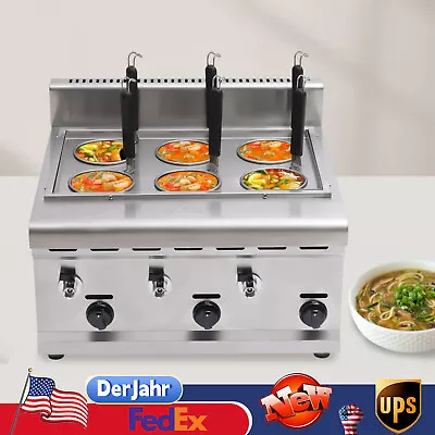 6 Baskets Commercial Pasta Cookers Propane Gas Noodle Desktop Ramen Cooker LPG • $300.21