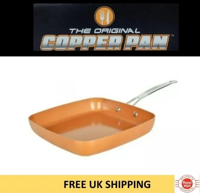 £14.95 • Buy Frying Pan 9.5 Inch Square Copper Coated Non Stick Oven Safe
