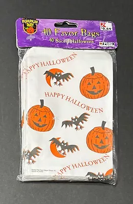 Paper Magic Group KMart Pumpkin Party 40 Favor Bags Halloween Bats Vintage 2002 • $6