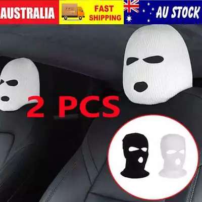 2PCS Funny Spoof Car Seat Headgear 3-Hole Car Seat Headrest Cover QT • $16.70