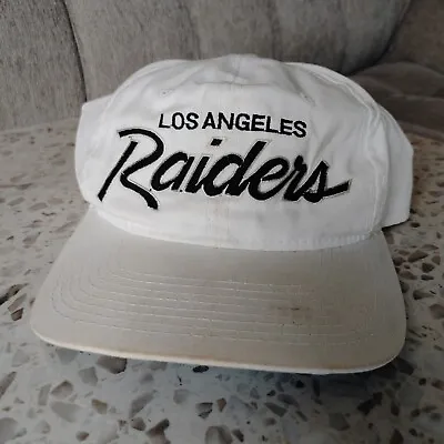Los Angeles Raiders VTG Sports Specialties Script The Twill Snapback RARE • $60