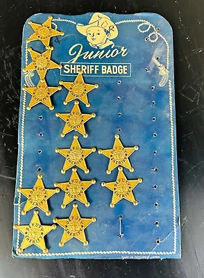 Vintage Junior Sheriff  Plastic Badge Badges Toy Store Display - Occupied Japan • $125.74