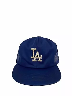 Vintage 80’s MLB Los Angeles Dodgers Blue Snapback Trucker Hat • $29.50