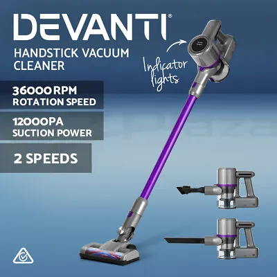 $104.45 • Buy Devanti Handheld Vacuum Cleaner Cordless Bagless Stick Handstick Recharge Vac