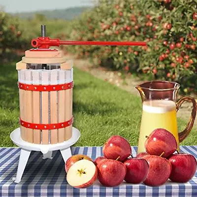 $67.99 • Buy Fruit Wine Press 1.6 Gallon Solid Wood Basket Cider Press Apple Berries Press 