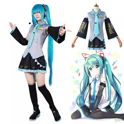 Hatsune Miku Vocaloid Hatsune Miku Cosplay Costume Skirt For Party Halloween • $44.50