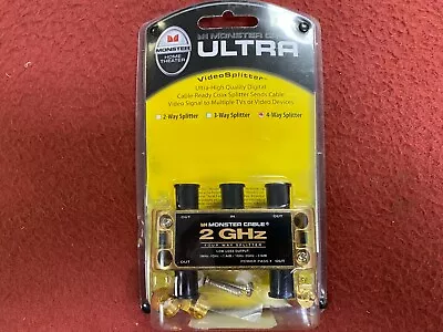 Monster Cable Ultra Video Splitter 4 Way Low Loss Sealed 2 Ghz • $9