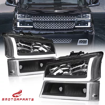 LED DRL Headlights For 2003-06 Chevrolet Silverado 1500 2500 HD 3500 Front Lamps • $98.95