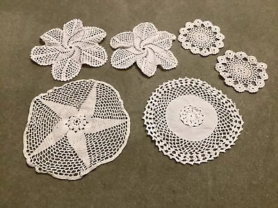 Vintage Crotchet Doilies X6 • £3