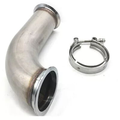 $69.92 • Buy New 3  Car 90 Degree Garrett V-Band W/clamp Pipe Short Leg 6  Universal Downpipe