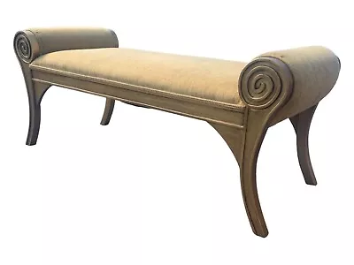 Vintage Regency Swirl Flared Bench • $699