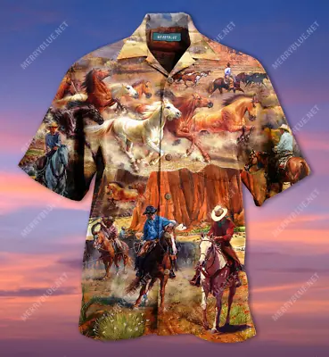 Vintage Cowboy  Cowboy Up Unisex Hawaiian Shirt Full Size S-5XL • $30.49