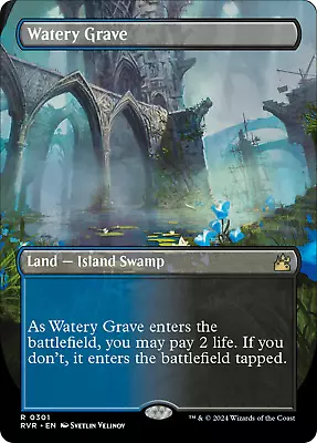 Watery Grave (Borderless) [Ravnica Remastered] • $30