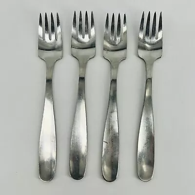 4 Gense ELLIPS Stainless SWEDEN Flatware 6 7/8” SALAD FORKS Mid Century Modern • $24