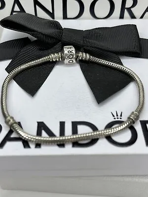 $6.04 • Buy Genuine Pandora Silver Moments Charm Bracelet - 19cms