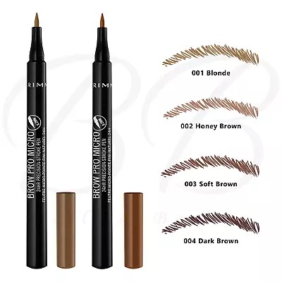 RIMMEL Brow Pro Micro 24HR Precision Stroke Eyebrow Felt-Tip Pen *ALL SHADES* • $12.99