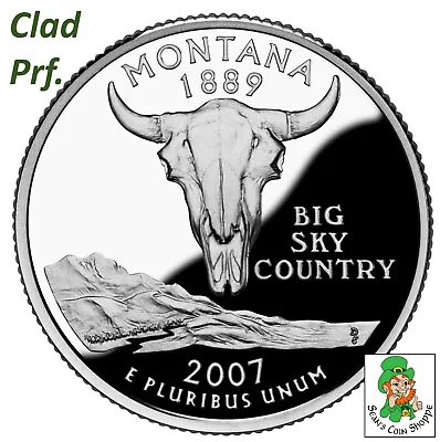 2007 S Montana MT State Quarter 25C Clad Gem Proof San Francisco Ships Free! • $3.29