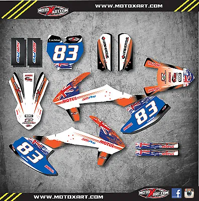 Custom Graphics For KTM 65 2016-2023 AUSSIE PRIDE STYLE Full Sticker Kit • $199.90