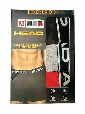 New Head Men 3 Pack Essential Stretch Performance Boxer Briefs Sizes S-XL • $15.99