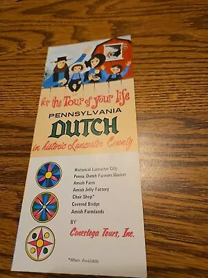 Vintage Conestoga Tours Pennsylvania Dutch Travel Brochure Lancaster County PA • $5