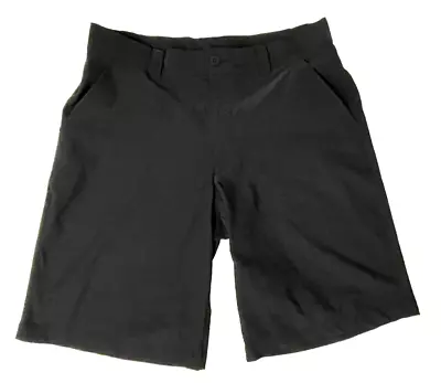 Under Armour Golf Shorts Mens 34x10.5 21.5L Black 4 Pokt Lightwt Stretch MINT • $16.78