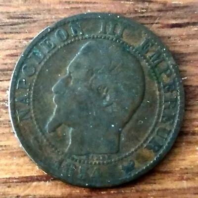 Genuine 1854 France 5 Centimes Napoleon III • £3.99