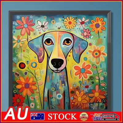 5D DIY Full Round Drill Diamond Painting Cartoon Dog Home Decor Craft 30x30cm • $10.09