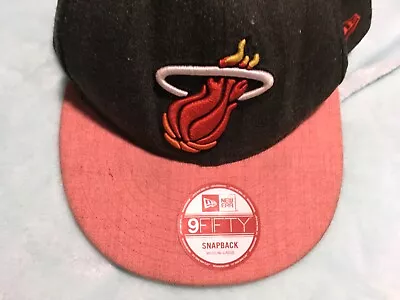 Miami Heat Black New Era 9 Fifty Fire Flame Hat Shelf Sitter • $15