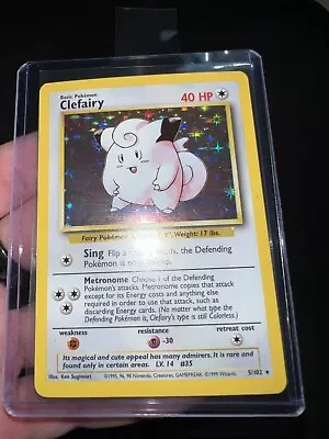 Pokémon TCG Clefairy Base Set 5/102 Holo Holo Rare Wotc • $2.25