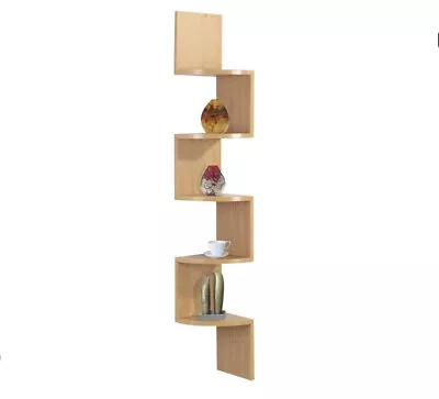 Spot On Dealz 5 Tier Corner Shelves For Wall Oak Floating Shelf Corner • £19