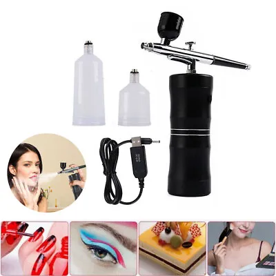 Mini Airbrush Compressor Kit Spray Gun Air-Brush Paint Tattoo Nail Art Handheld • £17.35
