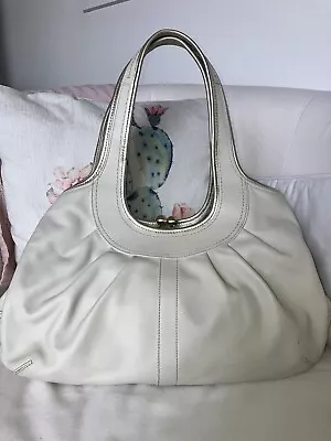 Genuine Coach Ergo Cream Leather Vintage Look Handbag No. D1093-F14379 • $170