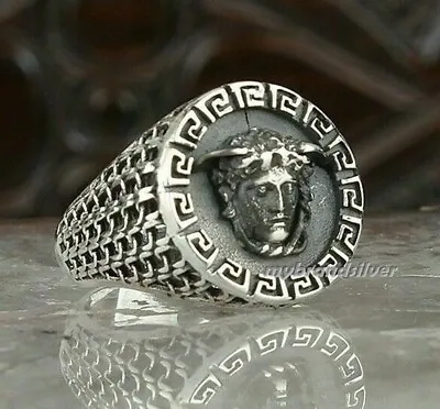 925 Sterling Silver Turkish Handmade Jewelry Medusa Men's Ring All Size • $42