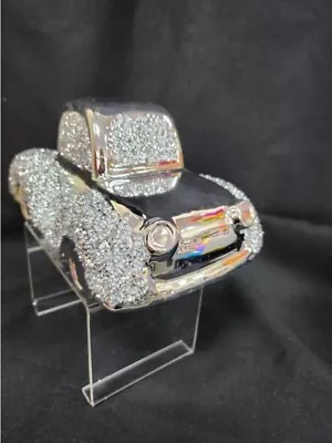 Bling Crushed Diamond Ceramic  Motor Car Sparkly Bling Ornament • £11.50