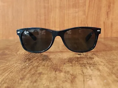 Vintage Ray Ban Rb 2132 901 Black Wayfarer Sunglasses Made In Italy 55/18 #115 • $84.30