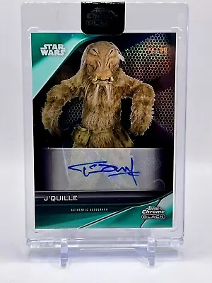 2023 TOPPS CHROME BLACK STAR WARS J’Quille Tim Dry AUTO GREEN SP#/99 • £19.29