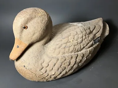 Mallard Hen Decoy Carry-Lite Paper Mache Original Paint Rustic Farmhouse Vintage • $9.95