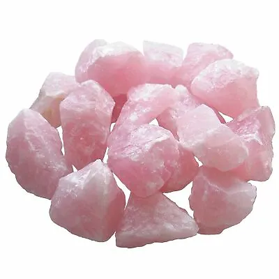 $5.75 • Buy NATURAL - (1) Rose Quartz Natural Rough Crystal Specimen With Description Card