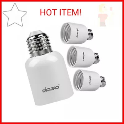 DiCUNO E26 To E39 Socket Adapter Medium E26 To Mogul E39 Screw Base Light Bulb • $13.90